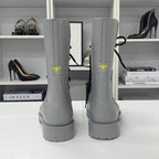 Dior Lava Oblique Crease Up Rain Boots Gray — view 5