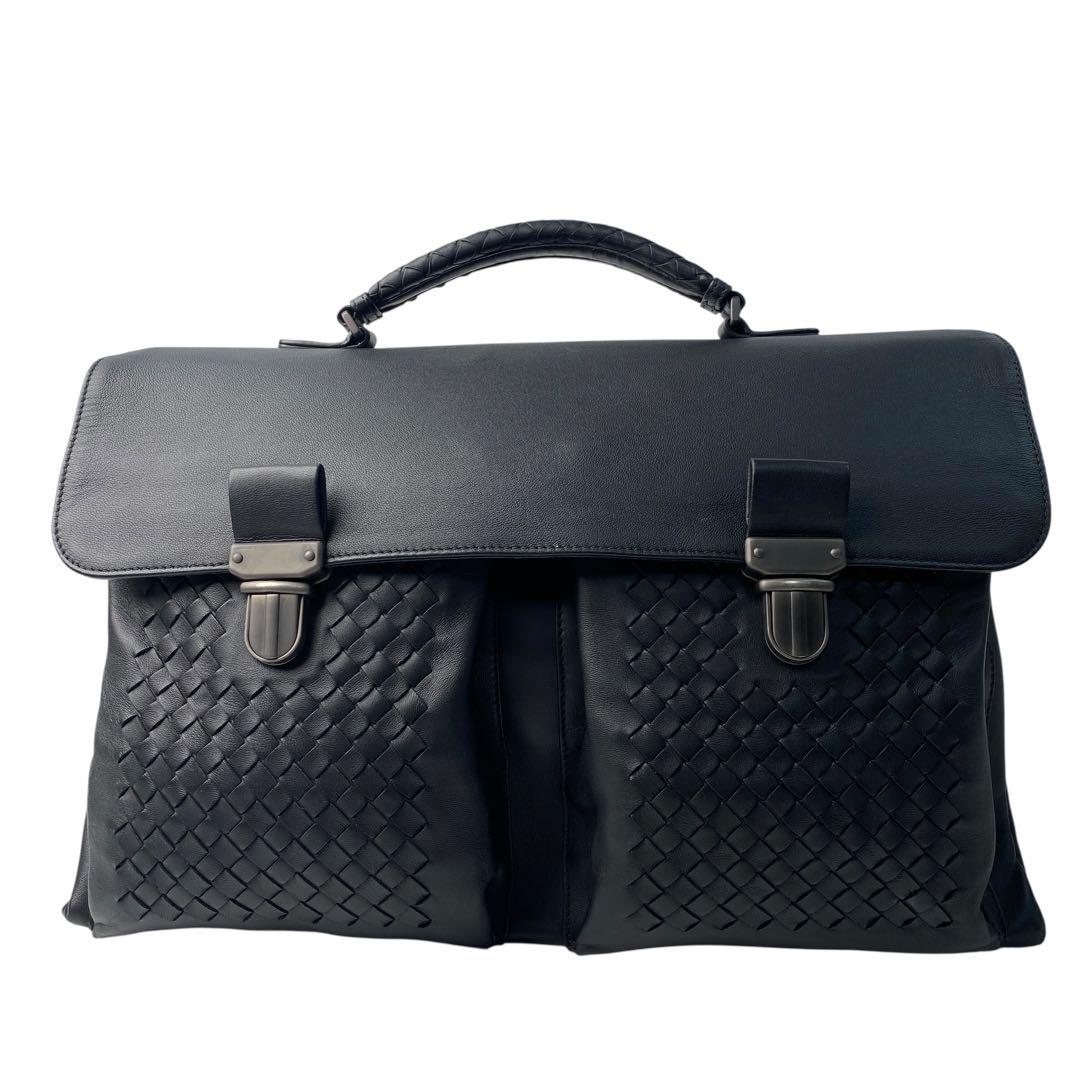 Bottega Veneta Business Briefcase Leather Black — view 2
