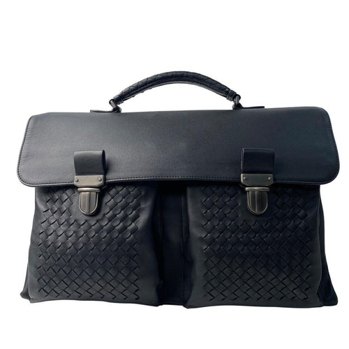 Bottega Veneta Business Briefcase Leather Black — view 2