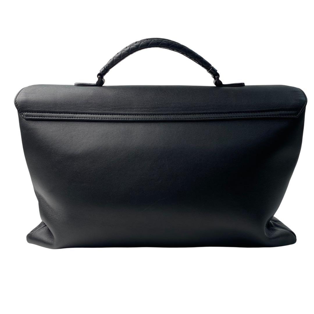 Bottega Veneta Business Briefcase Leather Black — view 3