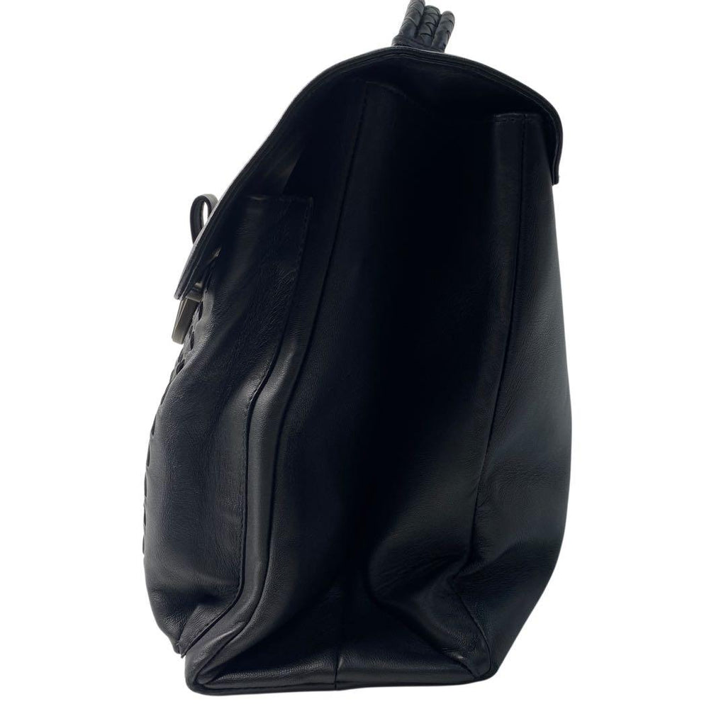Bottega Veneta Business Briefcase Leather Black — view 5