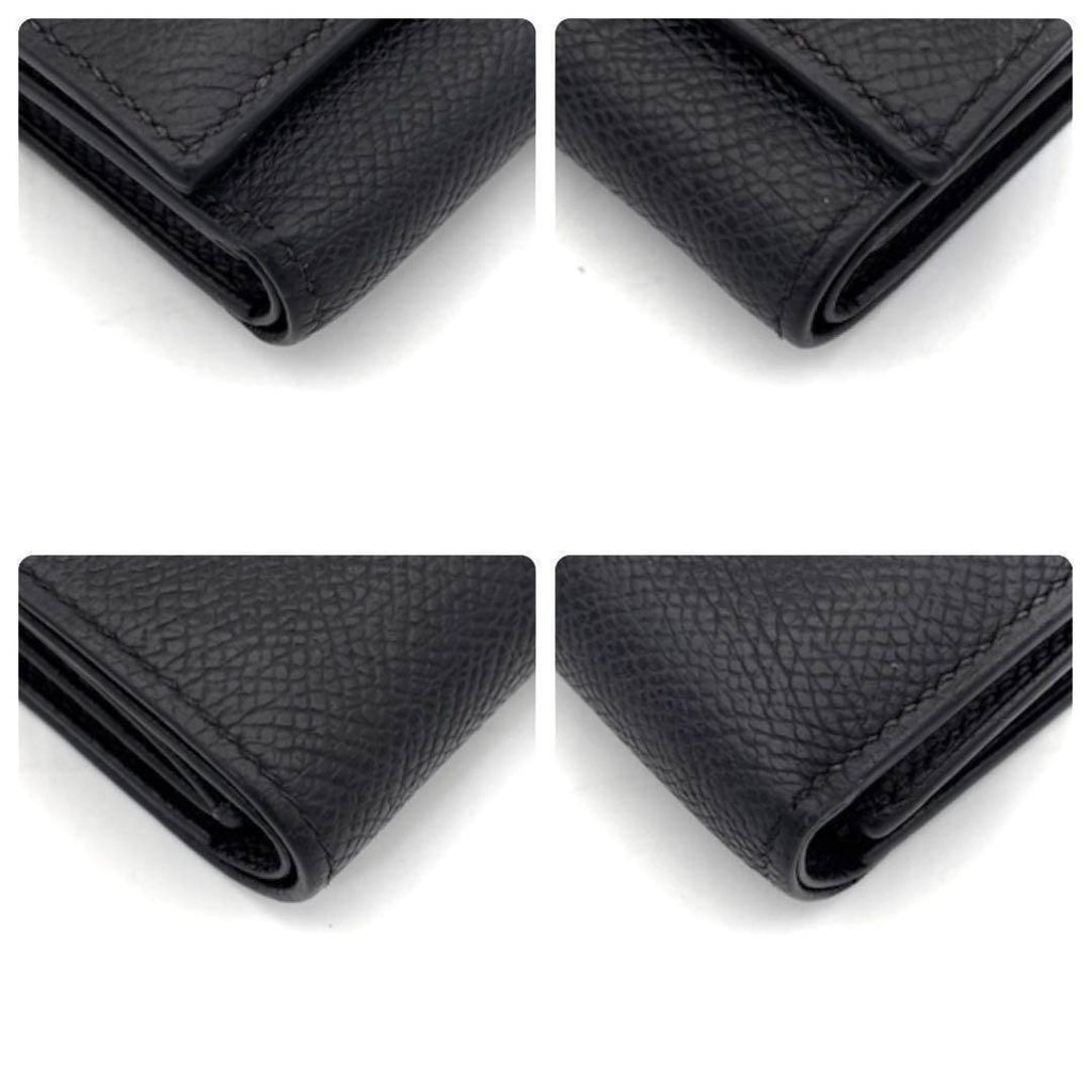 Hermes Bearn Combine Veau Epsom Trifold Compact Wallet Black — view 8