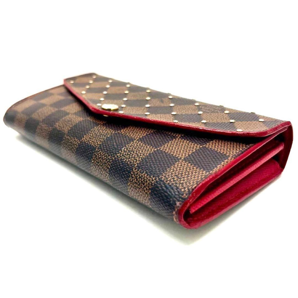 Louis Vuitton Damier Ebene Portefeuille Sarah Fuchsia Wallet — view 4