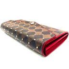 Louis Vuitton Damier Ebene Portefeuille Sarah Fuchsia Wallet — view 6