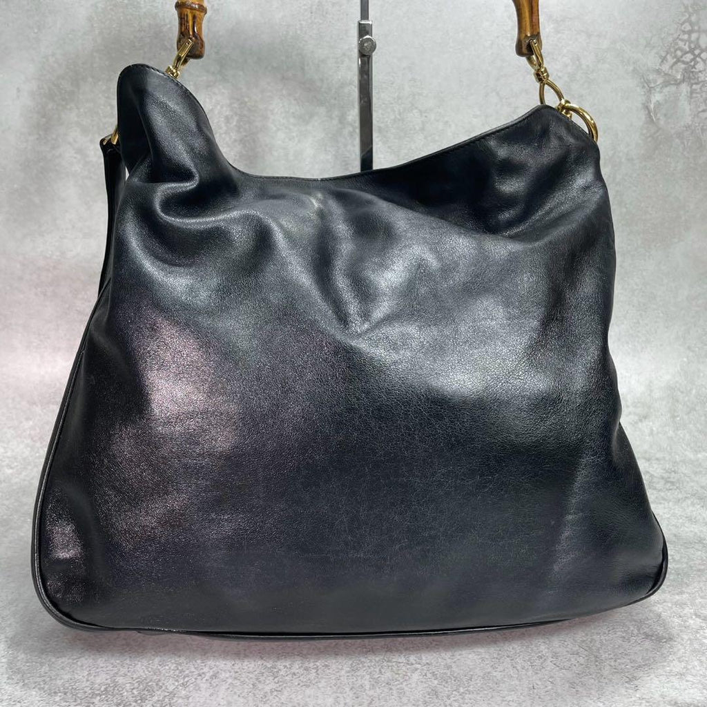 Gucci Shoulder Bag 2-Way Bamboo Black Leather — view 2