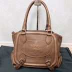 Fendi Selleria Romano Leather Handbag Brown — view 2