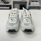 Chanel CC Logo Leather Fabric Suede Sneakers White — view 4