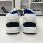 Chanel CC Logo Leather Fabric Suede Sneakers White — view 6