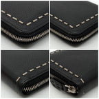 Fendi Selleria Leather Zip Around Wallet Black — view 5