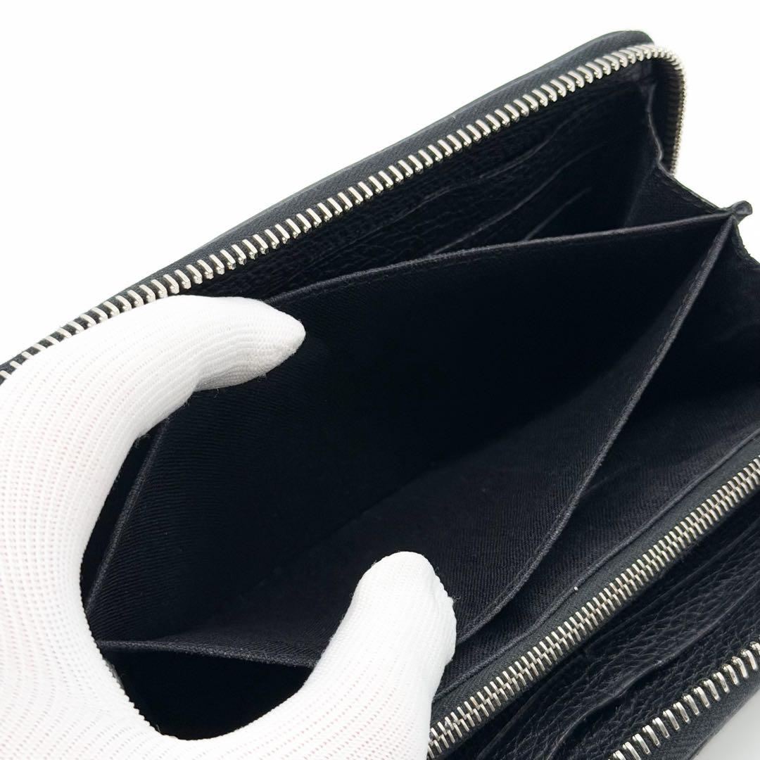 Fendi Selleria Leather Zip Around Wallet Black — view 8