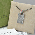 Gucci Diamante Plate Necklace 925 Sterling Silver