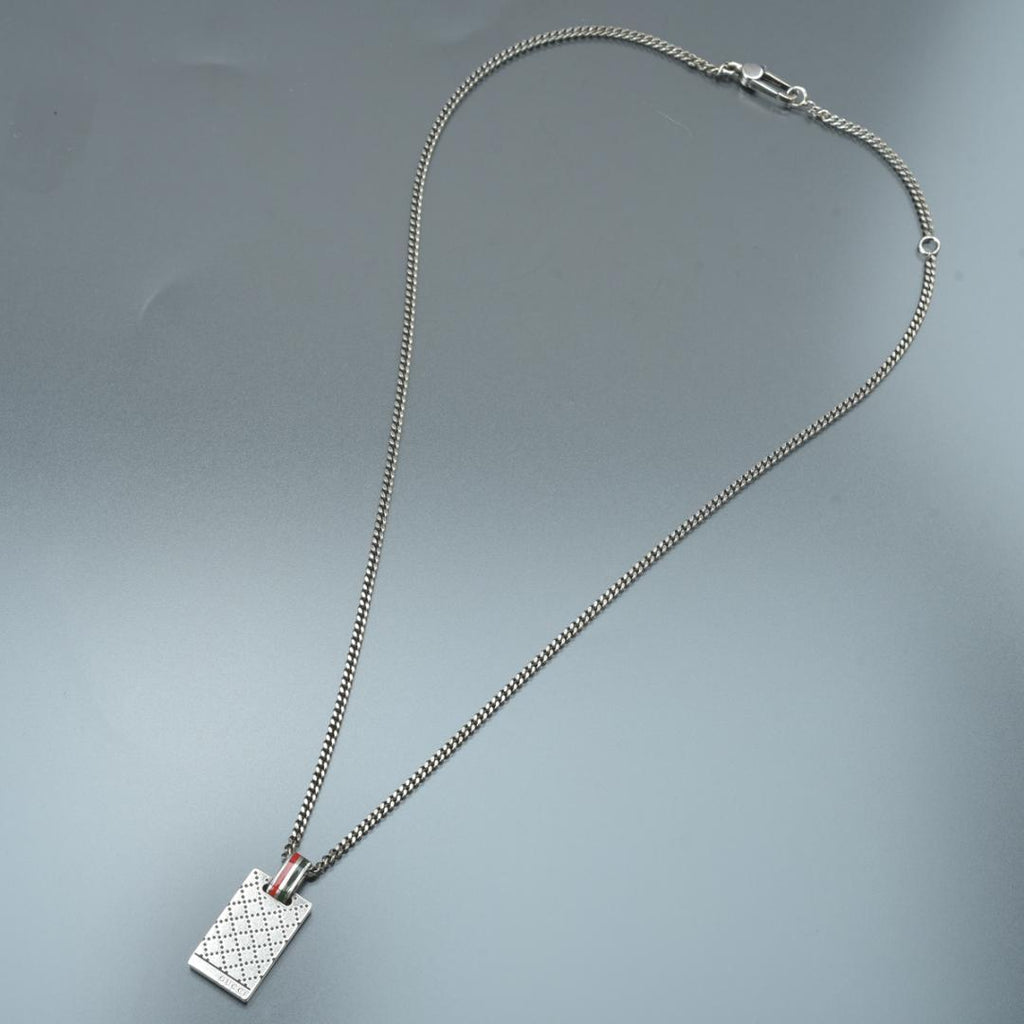 Gucci Diamante Plate Necklace 925 Sterling Silver — view 3