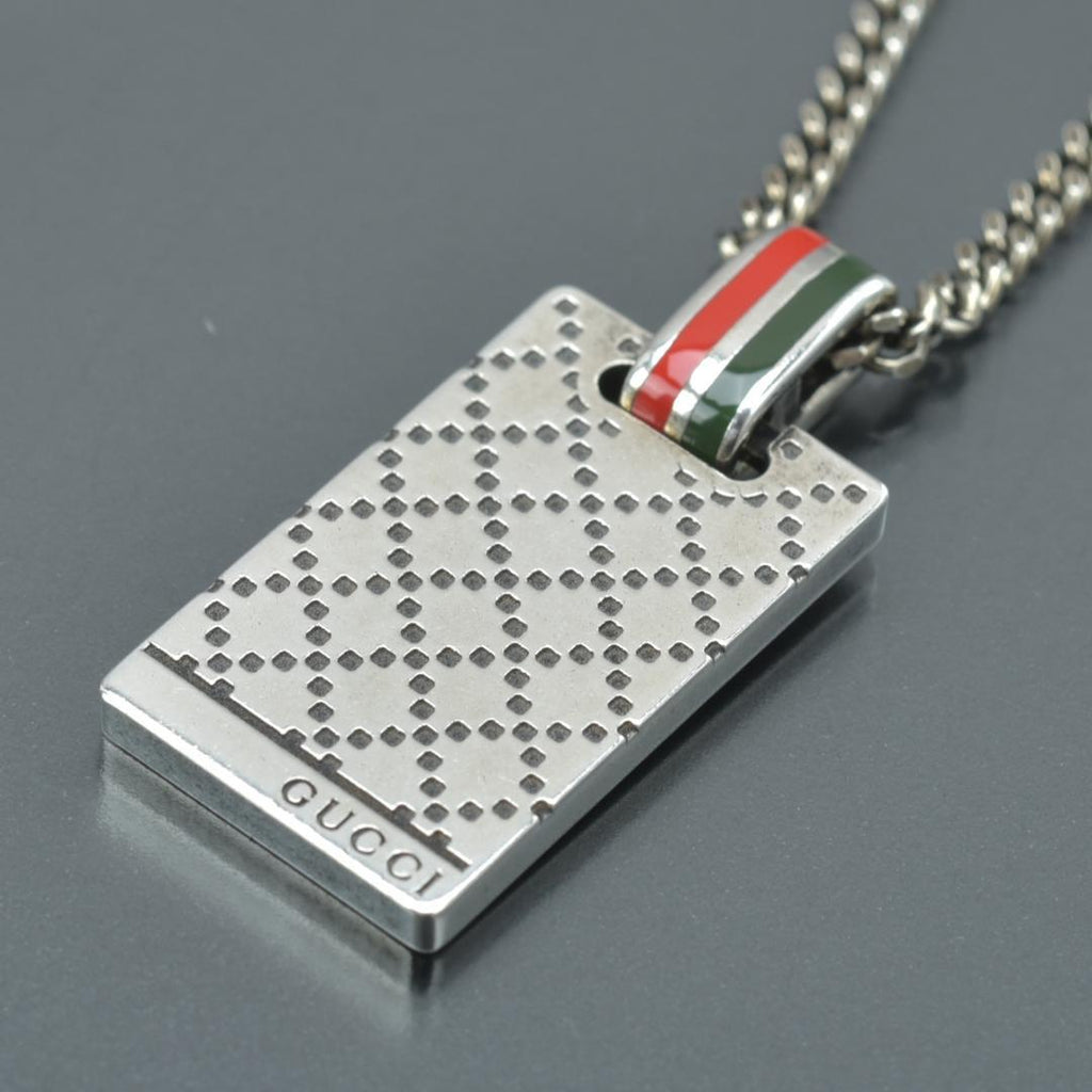 Gucci Diamante Plate Necklace 925 Sterling Silver — view 6