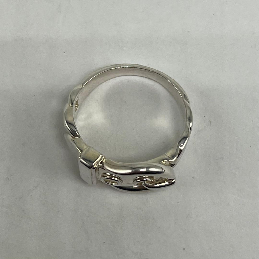 Hermes Boucles Sellier Ring Silver — view 6