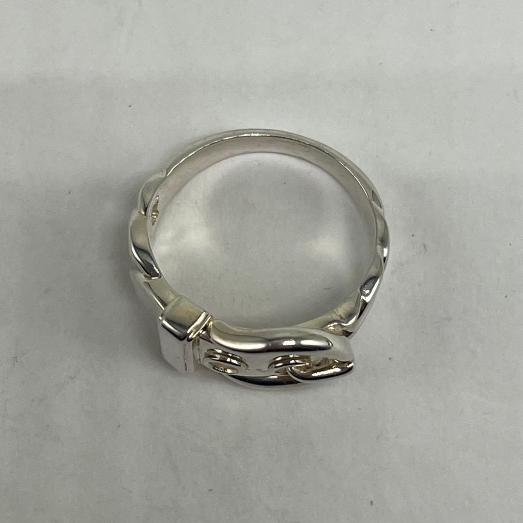Hermes Boucles Sellier Ring Silver — view 6