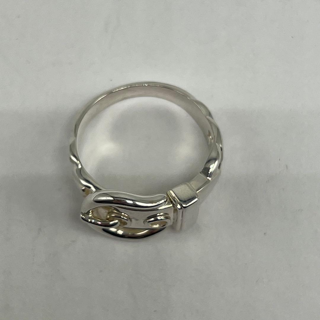 Hermes Boucles Sellier Ring Silver — view 7