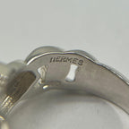 Hermes Boucles Sellier Ring Silver — view 8