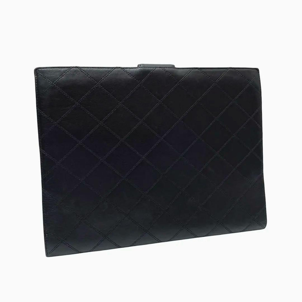 Chanel Bicolor Quilted Lambskin Clutch — view 2