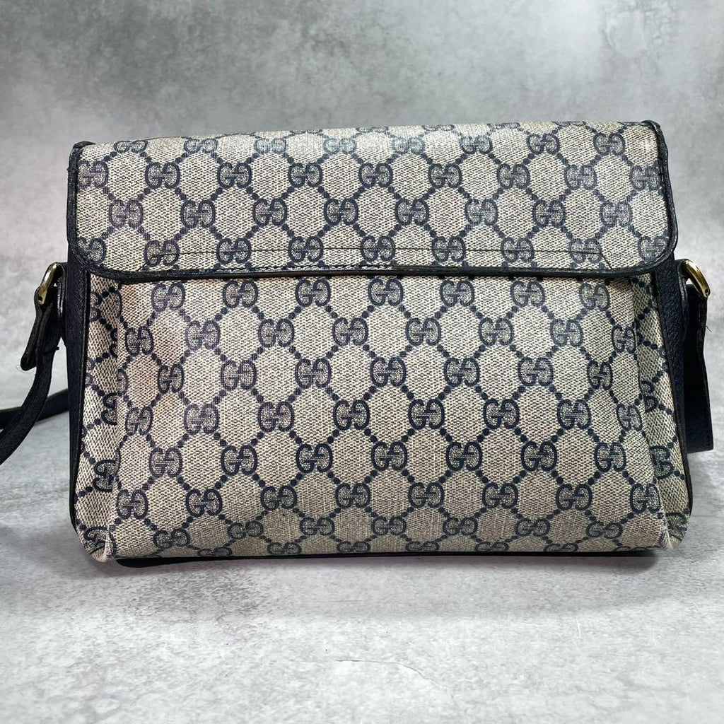 Gucci GG Sherry Line Shoulder Bag Navy Leather — view 3