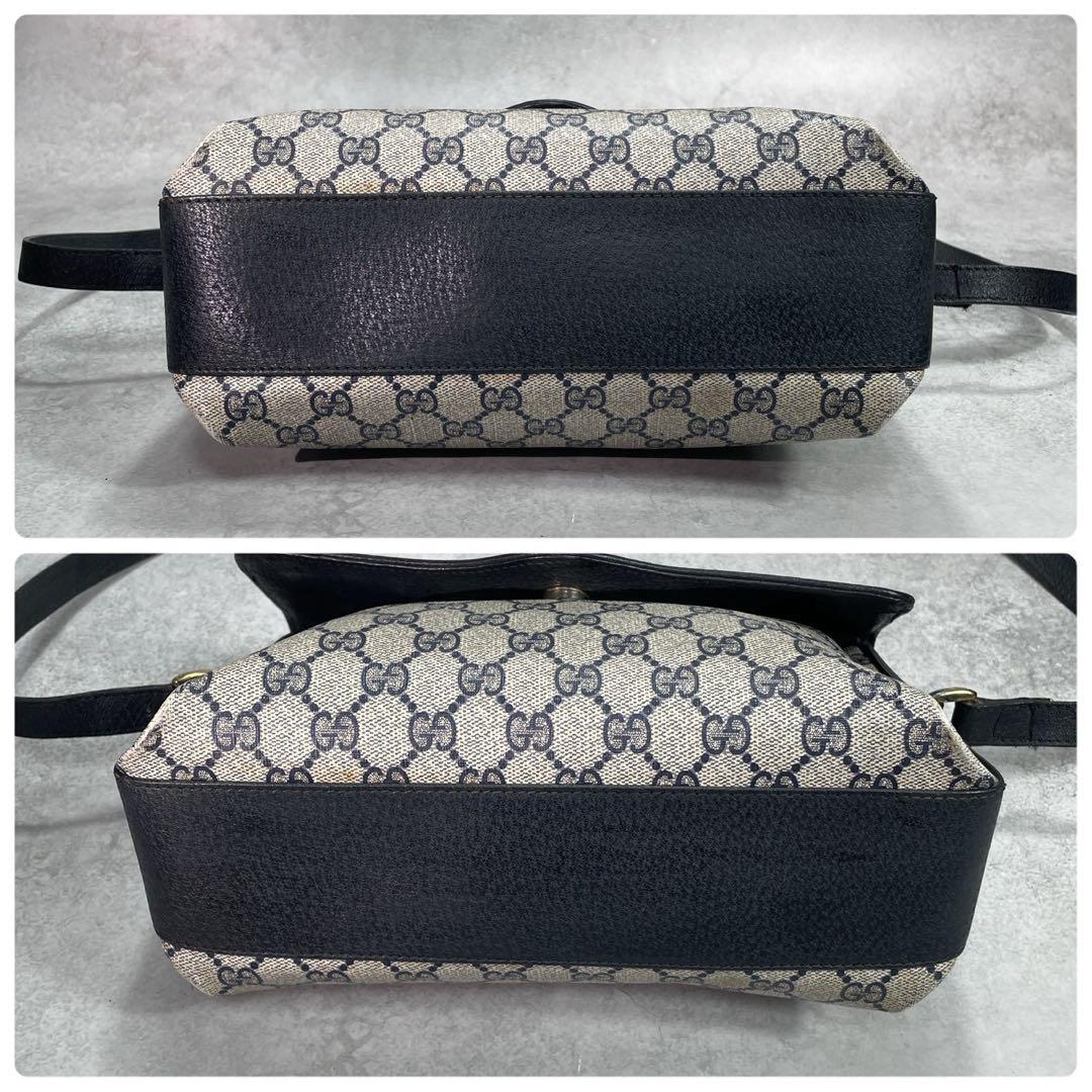 Gucci GG Sherry Line Shoulder Bag Navy Leather — view 8