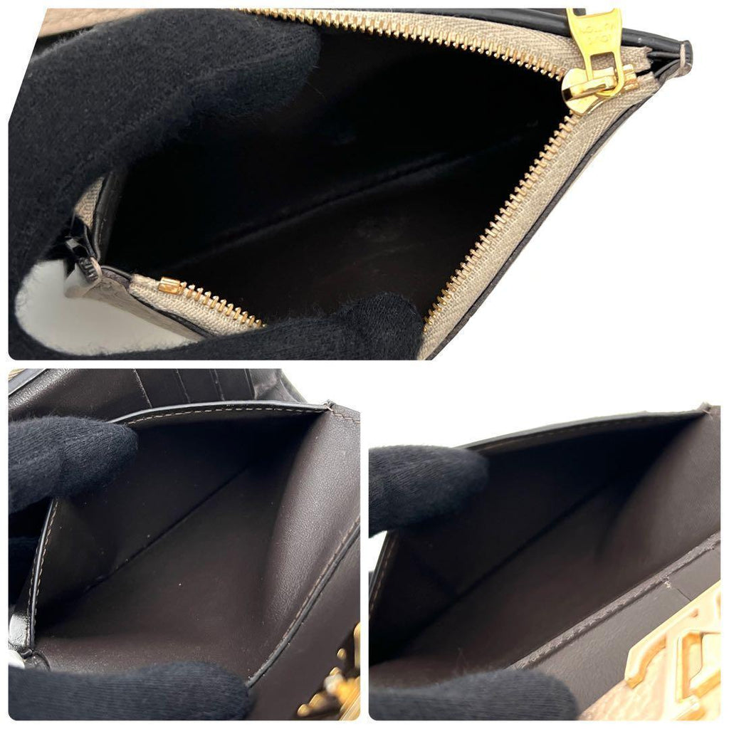 Louis Vuitton Capucines Compact Gale Trifold Wallet Beige Leather — view 6