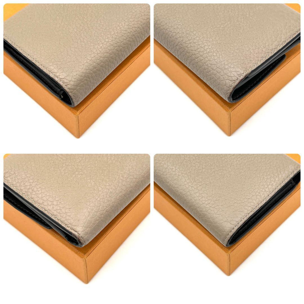 Louis Vuitton Capucines Compact Gale Trifold Wallet Beige Leather — view 9