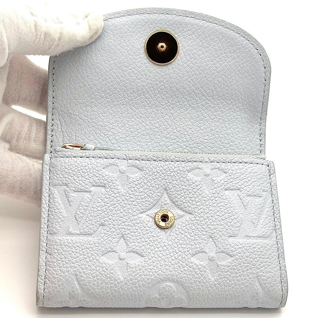 Louis Vuitton Wallet Porte Monnaie Rosalie Azur Blue Empreinte — view 3