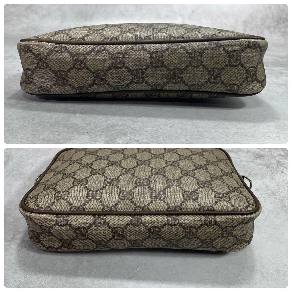 Gucci GG Clutch Brown Beige Logo Leather — view 6