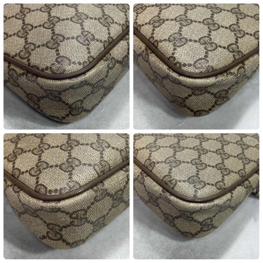 Gucci GG Clutch Brown Beige Logo Leather — view 7