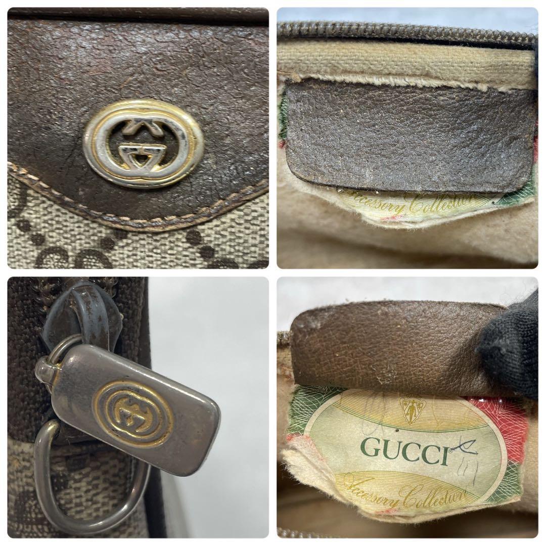 Gucci GG Clutch Brown Beige Logo Leather — view 8