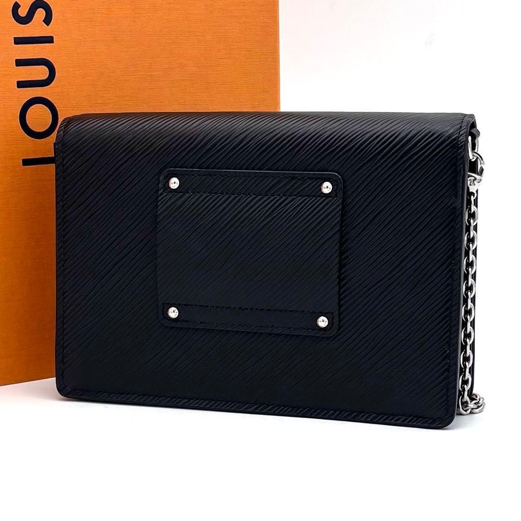 Louis Vuitton Epi Portefeuille Twist Chain Wallet Black Shoulder Bag — view 2