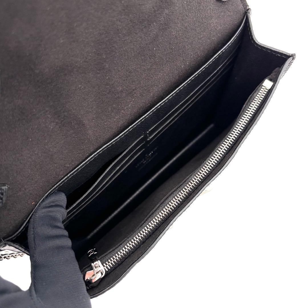 Louis Vuitton Epi Portefeuille Twist Chain Wallet Black Shoulder Bag — view 5