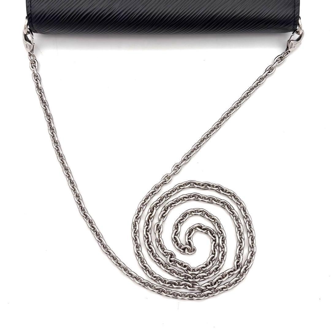 Louis Vuitton Epi Portefeuille Twist Chain Wallet Black Shoulder Bag — view 6