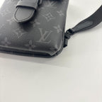 Louis Vuitton Monogram Eclipse Saumur Sling Bag Black — view 8