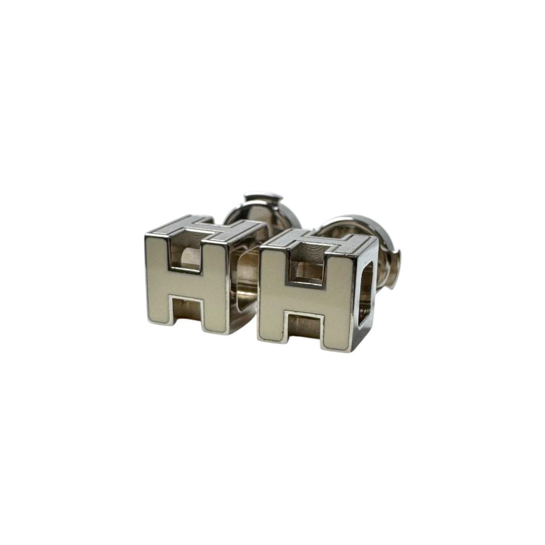 Hermes Cage de Ash Cube Earrings