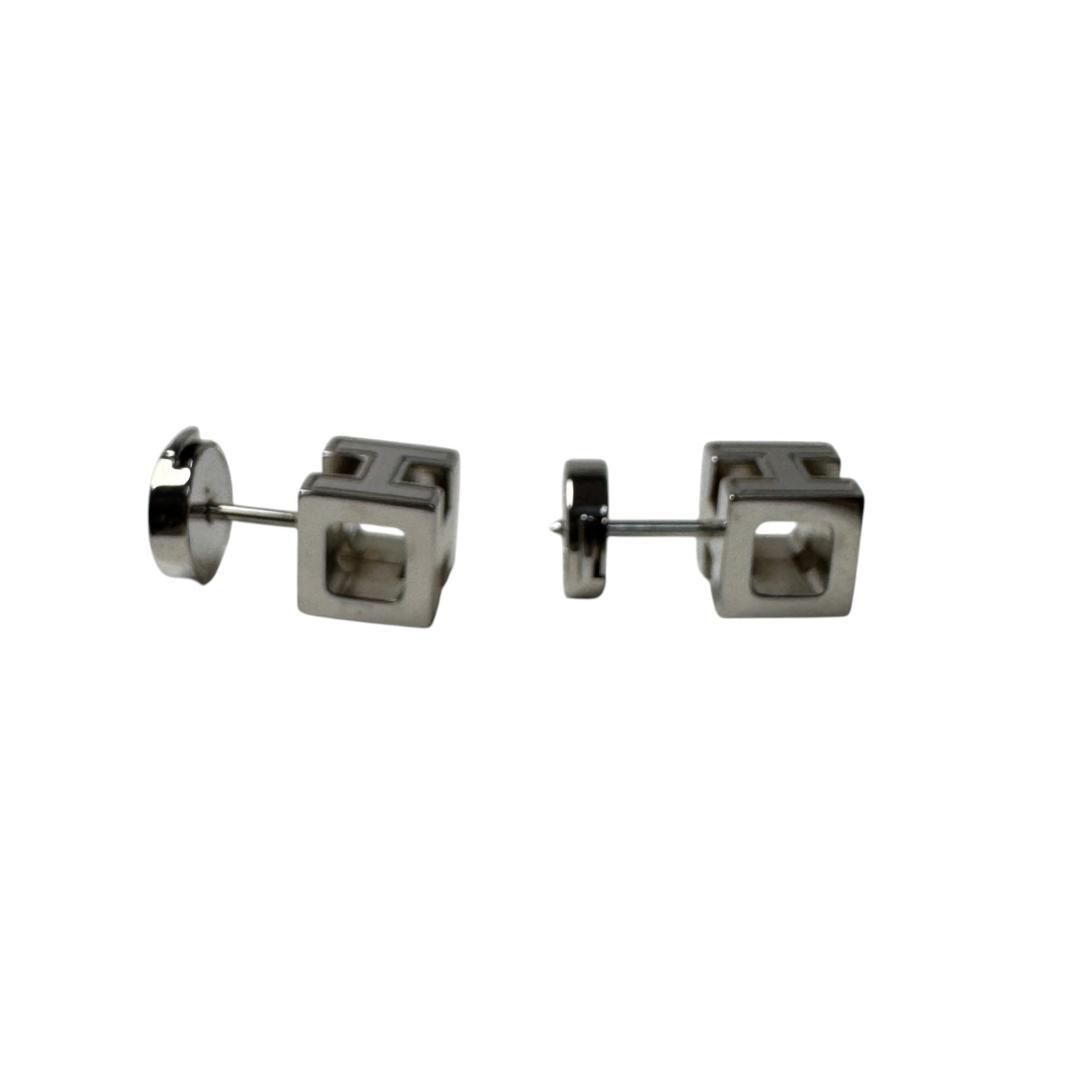 Hermes Cage de Ash Cube Earrings — view 7
