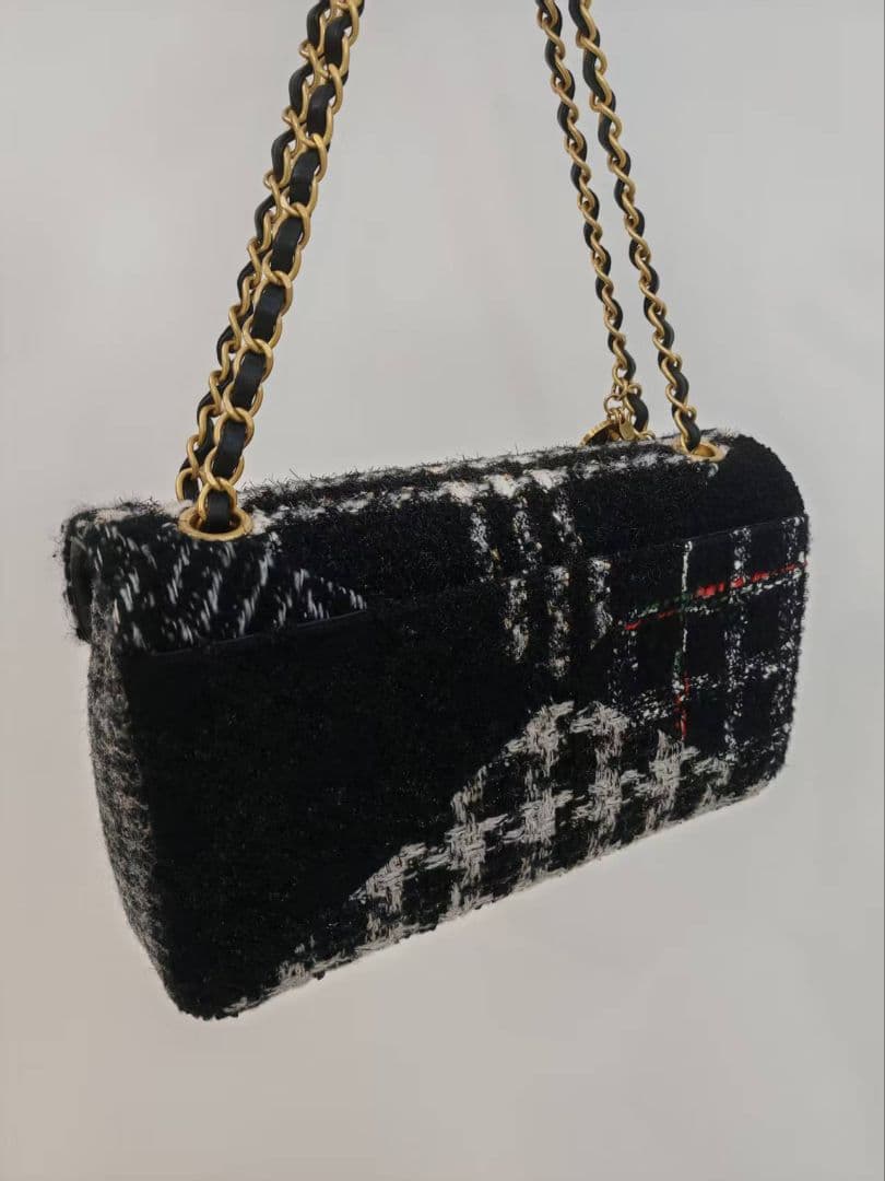 Chanel Tweed Classic Flap Chain Handbag — view 3