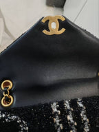 Chanel Tweed Classic Flap Chain Handbag — view 5