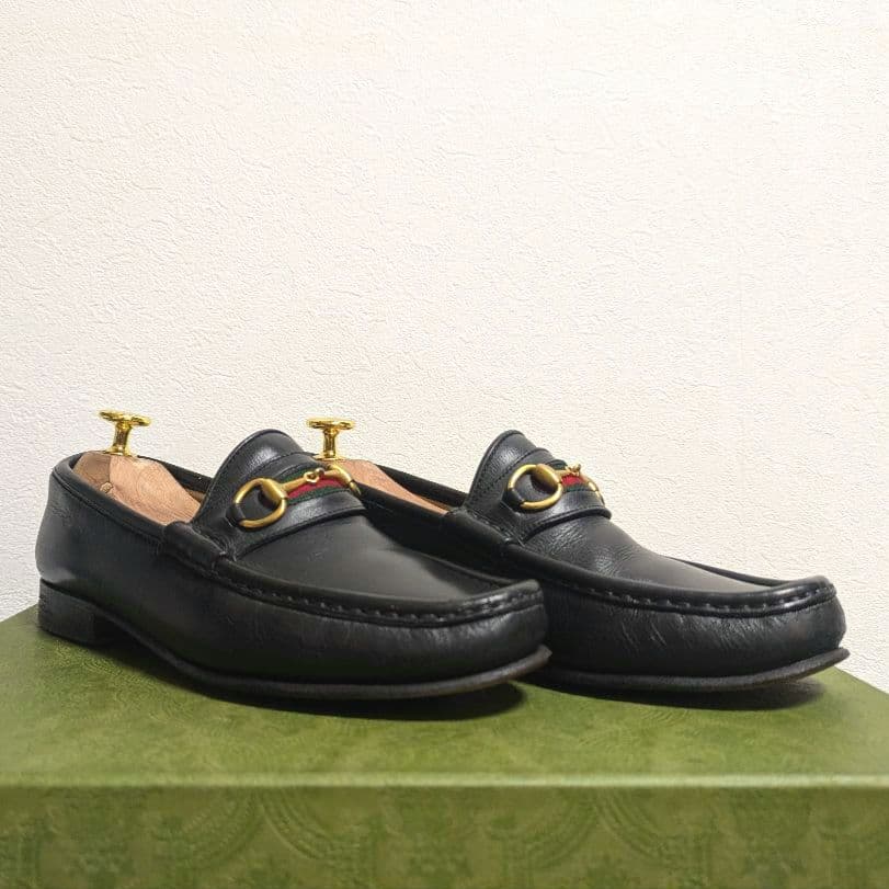 Gucci Horsebit Loafers with Sherry Web Black 36 — view 2