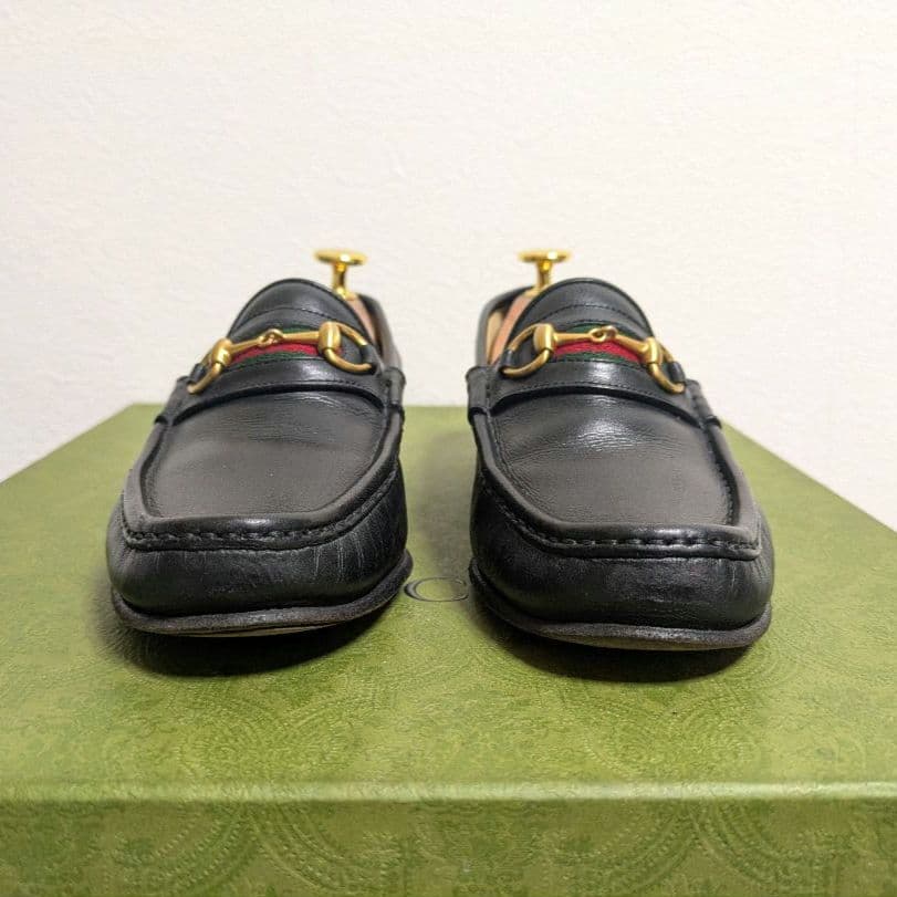 Gucci Horsebit Loafers with Sherry Web Black 36 — view 4