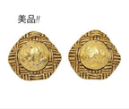 Chanel Diamond Earrings Gold