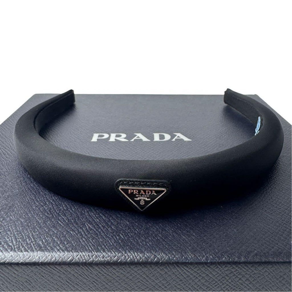 Prada Headband Re-Nylon Triangle Logo