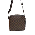 Louis Vuitton Damier Leather Olaf PM Shoulder Bag Brown — view 3