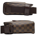 Louis Vuitton Damier Leather Olaf PM Shoulder Bag Brown — view 4