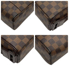 Louis Vuitton Damier Leather Olaf PM Shoulder Bag Brown — view 6