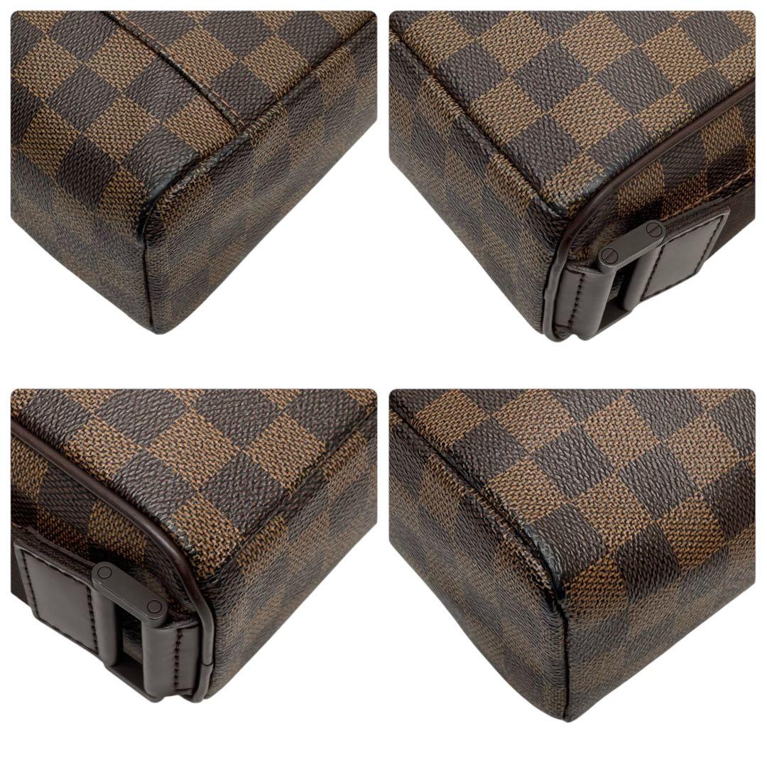 Louis Vuitton Damier Leather Olaf PM Shoulder Bag Brown — view 6