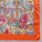 Hermes Carre 90 Maharaja Scarf Orange Silk — view 5