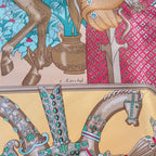 Hermes Carre 90 Maharaja Scarf Orange Silk — view 7