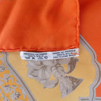 Hermes Carre 90 Maharaja Scarf Orange Silk — view 8