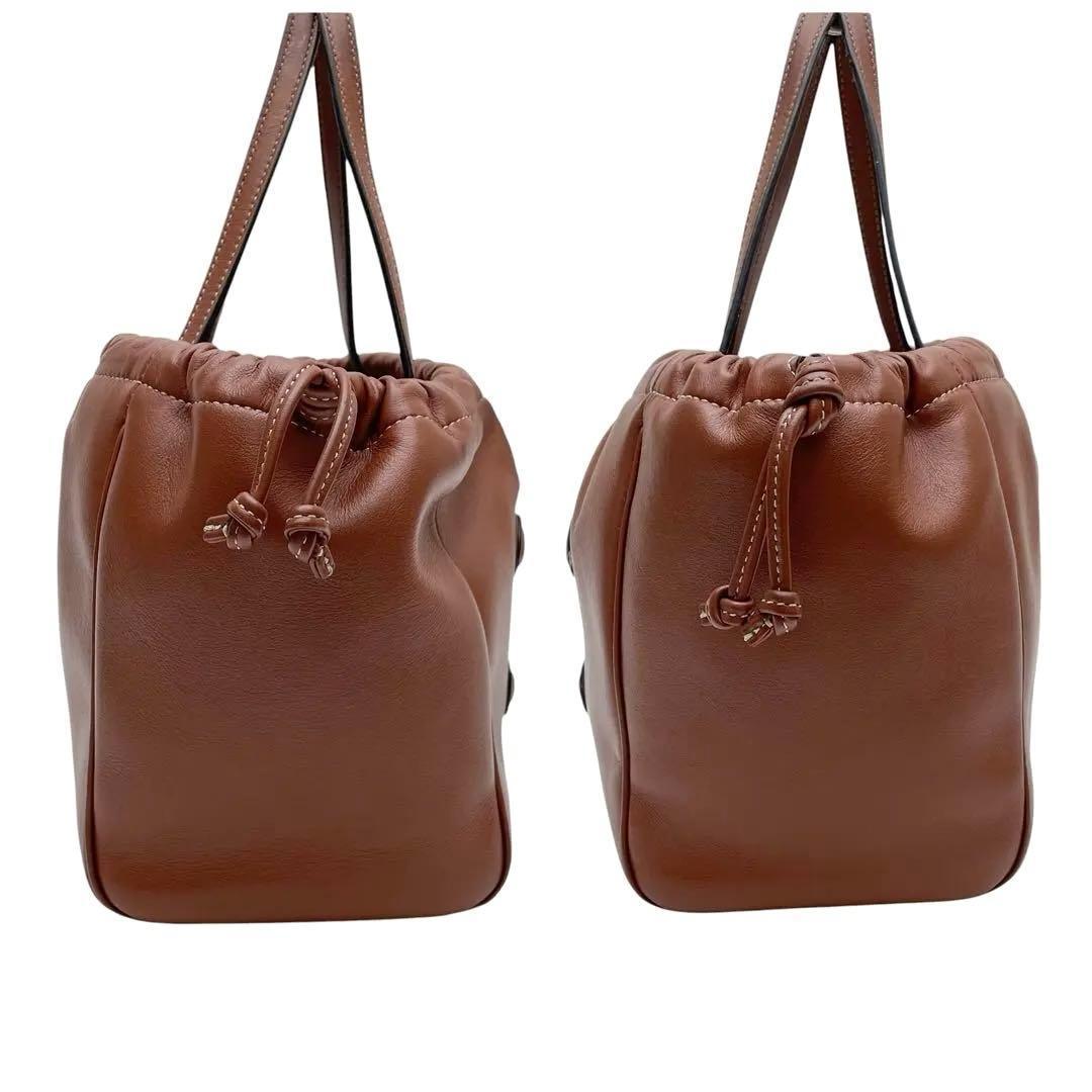 Celine Leather Cuill Drawstring Small Hippopotamus Hand — view 3